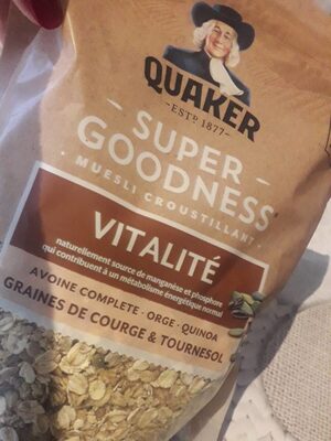 Quaker Super Goodness Muesli Croustillant Graines de courge & tournesol